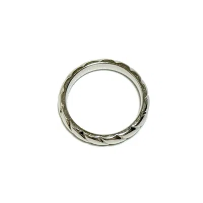 Pre-owned Chaumet Silver Platinum 950 Band Ring ()