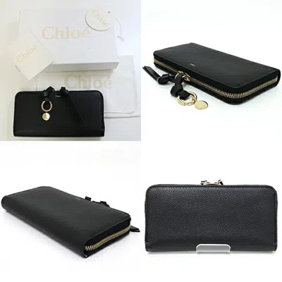 Pre-owned Chloé Black Leather Coin Purse/coin Case ()