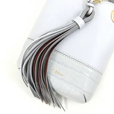Pre-owned Chloé Light Blue Gray Leather Shoulder Bag ()