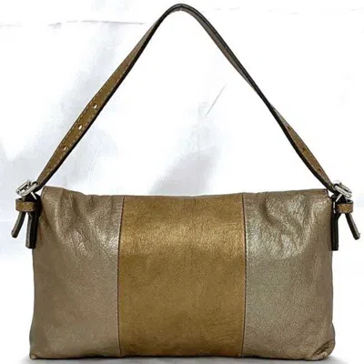 Pre-owned Chloé Metallic Brown Leather Pouch Shoulder Bag ()