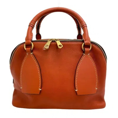 Pre-owned Chloé Orange Leather Handbag Shoulder Bag ()
