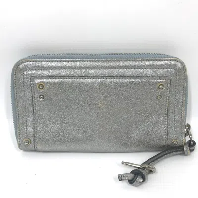Pre-owned Chloé Silver Leather Long Wallet (bi-fold) ()