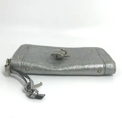Pre-owned Chloé Silver Leather Long Wallet (bi-fold) ()