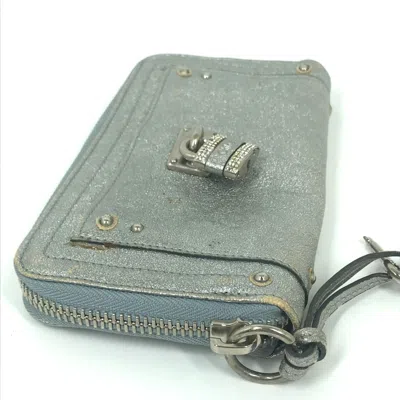 Pre-owned Chloé Silver Leather Long Wallet (bi-fold) ()
