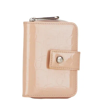 Pre-owned Dior Christian  Beige Leather Wallet (bi-fold) ()