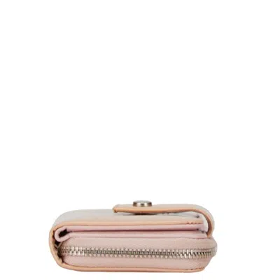 Pre-owned Dior Christian  Beige Leather Wallet (bi-fold) ()
