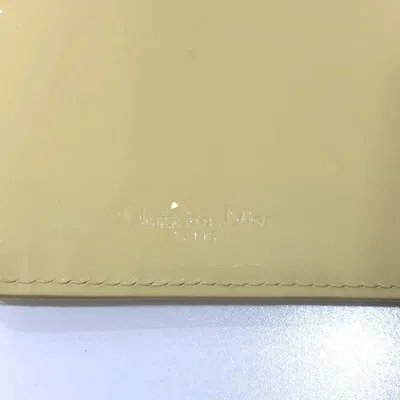 Pre-owned Dior Christian  Beige Patent Leather Coin Purse/coin Case ()