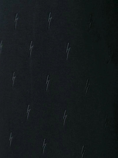 Shop Neil Barrett Embroidered Lightning Bolt Sweatshirt - Black
