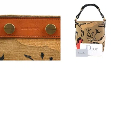Pre-owned Dior Christian  Black Brown Canvas Leather Shoulder Bag () In Black, Brown
