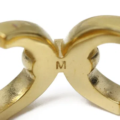 Pre-owned Dior Christian  Black Gold Lacquer Metal Band Ring () In Black, Gold