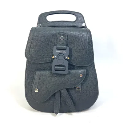 Pre-owned Dior Christian  Black Leather Backpack ()