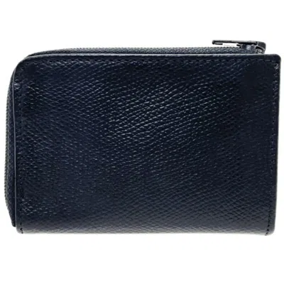 Pre-owned Dior Christian  Black Leather Coin Purse/coin Case ()