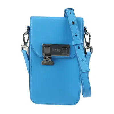 Pre-owned Dior Christian  Blue Leather Pochette Shoulder Bag ()