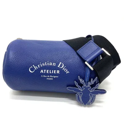 Pre-owned Dior Christian  Blue Leather Shoulder Bag ()