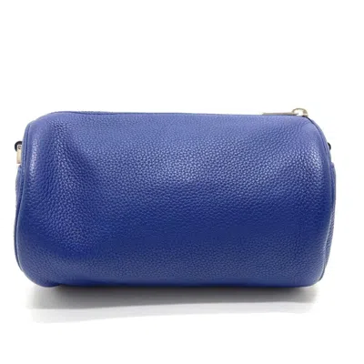 Pre-owned Dior Christian  Blue Leather Shoulder Bag ()