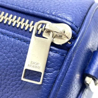Pre-owned Dior Christian  Blue Leather Shoulder Bag ()