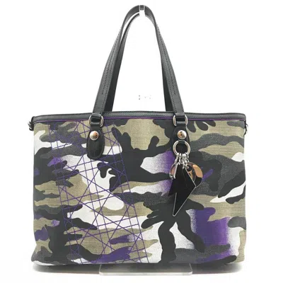 Pre-owned Dior Christian  Camouflage Multi-color Canvas Leather Tote Bag () In Camouflage, Multi-color