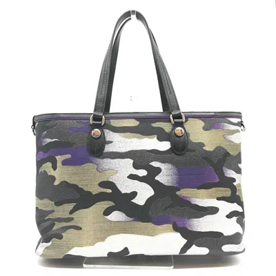 Pre-owned Dior Christian  Camouflage Multi-color Canvas Leather Tote Bag () In Camouflage, Multi-color