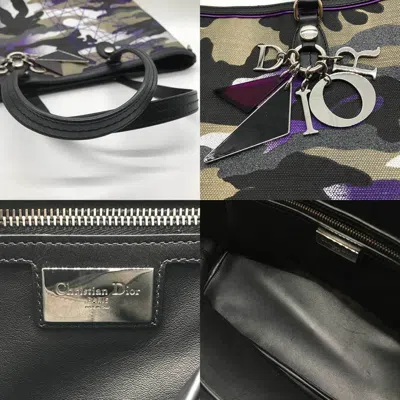 Pre-owned Dior Christian  Camouflage Multi-color Canvas Leather Tote Bag () In Camouflage, Multi-color