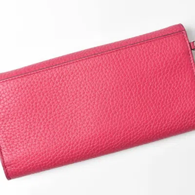 Pre-owned Dior Christian  Issimo Light Blue Rose Pink Leather Long Wallet (bi-fold) () In Light Blue, Rose Pink