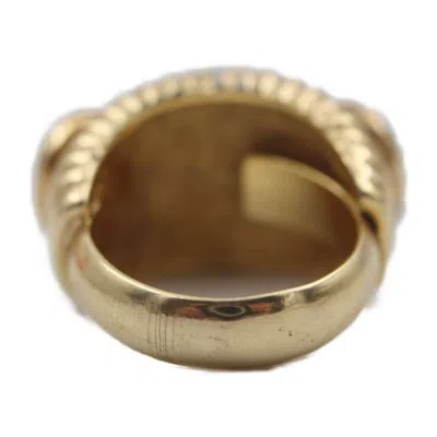 Pre-owned Dior Christian  Gold Metal Band Ring ()