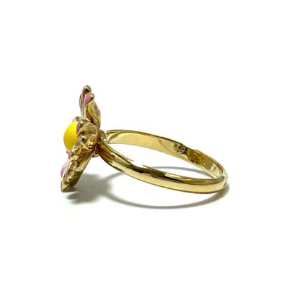 Pre-owned Dior Christian  Gold Yellow Gold (18k) Band Ring ()