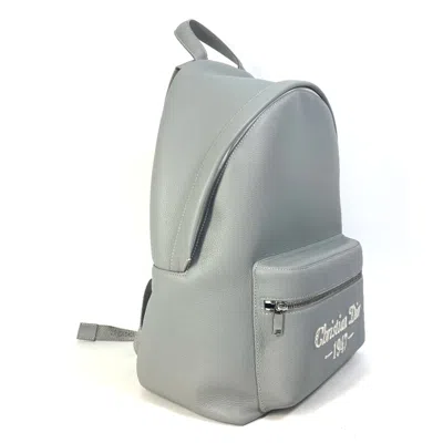 Pre-owned Dior Christian  Gray Leather Backpack ()
