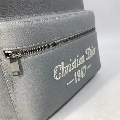 Pre-owned Dior Christian  Gray Leather Backpack ()