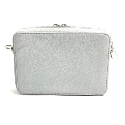 Pre-owned Dior Christian  Gray Leather Shoulder Bag ()