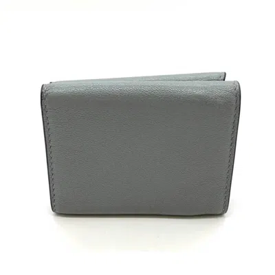 Pre-owned Dior Christian  Gray Leather Wallet (tri-fold) ()