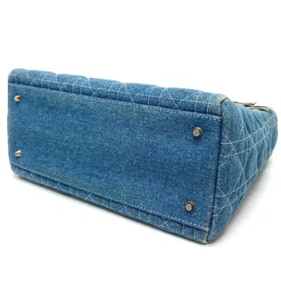 Pre-owned Dior Christian  Lady  Blue Denim Handbag Shoulder Bag ()