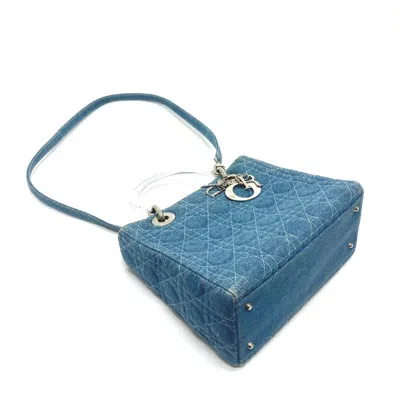 Pre-owned Dior Christian  Lady  Blue Denim Handbag Shoulder Bag ()