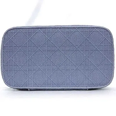 Pre-owned Dior Christian  Light Blue Canvas Handbag Vanity Bag ()