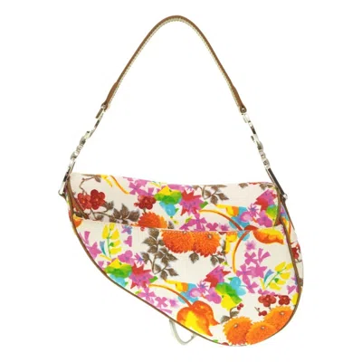 Pre-owned Dior Christian  Multi-color Canvas Leather Shoulder Bag ()