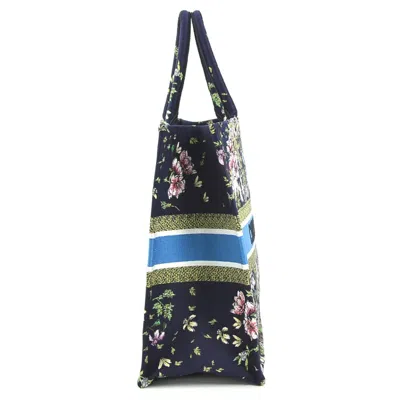 Pre-owned Dior Christian  Navy Canvas Handbag Tote Bag ()