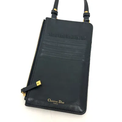 Pre-owned Dior Christian  Navy Cloth Shoulder Bag ()