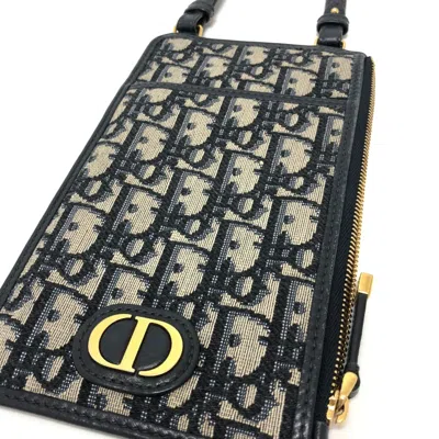 Pre-owned Dior Christian  Navy Cloth Shoulder Bag ()