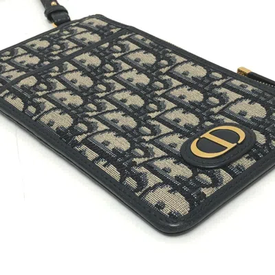 Pre-owned Dior Christian  Navy Cloth Shoulder Bag ()