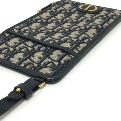 Pre-owned Dior Christian  Navy Cloth Shoulder Bag ()