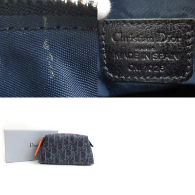 Pre-owned Dior Christian  Navy Denim Pouch ()