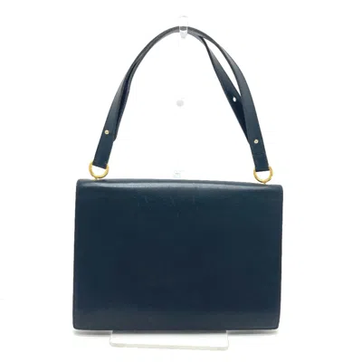 Pre-owned Dior Christian  Navy Leather Shoulder Bag ()