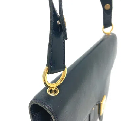 Pre-owned Dior Christian  Navy Leather Shoulder Bag ()