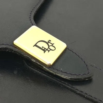 Pre-owned Dior Christian  Navy Leather Shoulder Bag ()