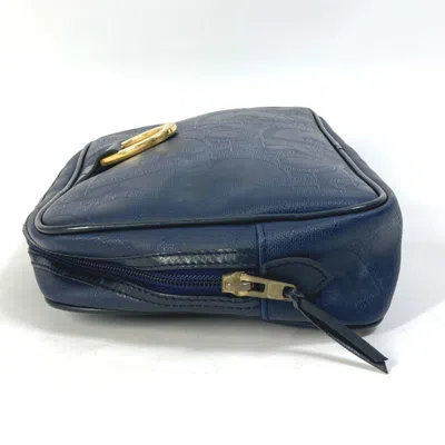 Pre-owned Dior Christian  Navy Other Clutch Bag ()
