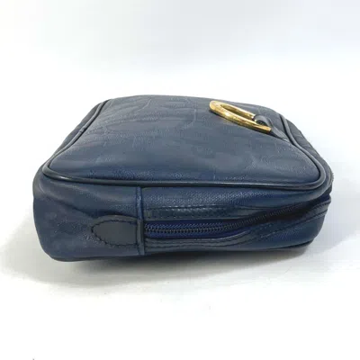 Pre-owned Dior Christian  Navy Other Clutch Bag ()