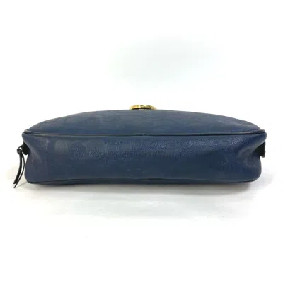 Pre-owned Dior Christian  Navy Other Clutch Bag ()