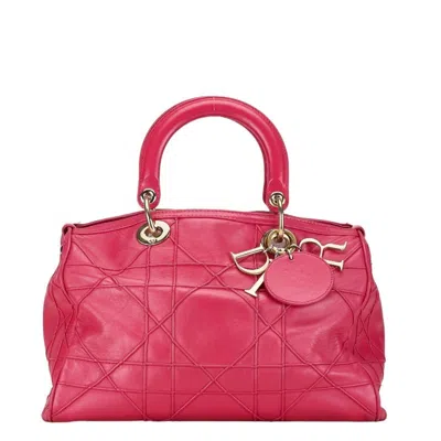 Pre-owned Dior Christian  Pink Leather Handbag Shoulder Bag ()