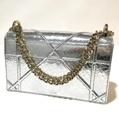 Pre-owned Dior Christian  Silver Leather Shoulder Bag ()