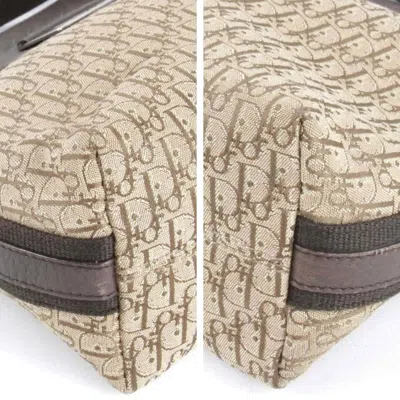 Pre-owned Dior Christian  Trotter Brown Canvas Leather Shoulder Bag ()