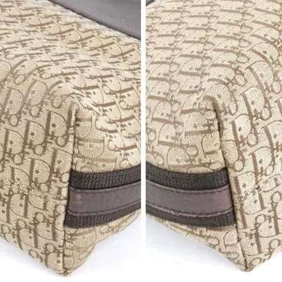Pre-owned Dior Christian  Trotter Brown Canvas Leather Shoulder Bag ()